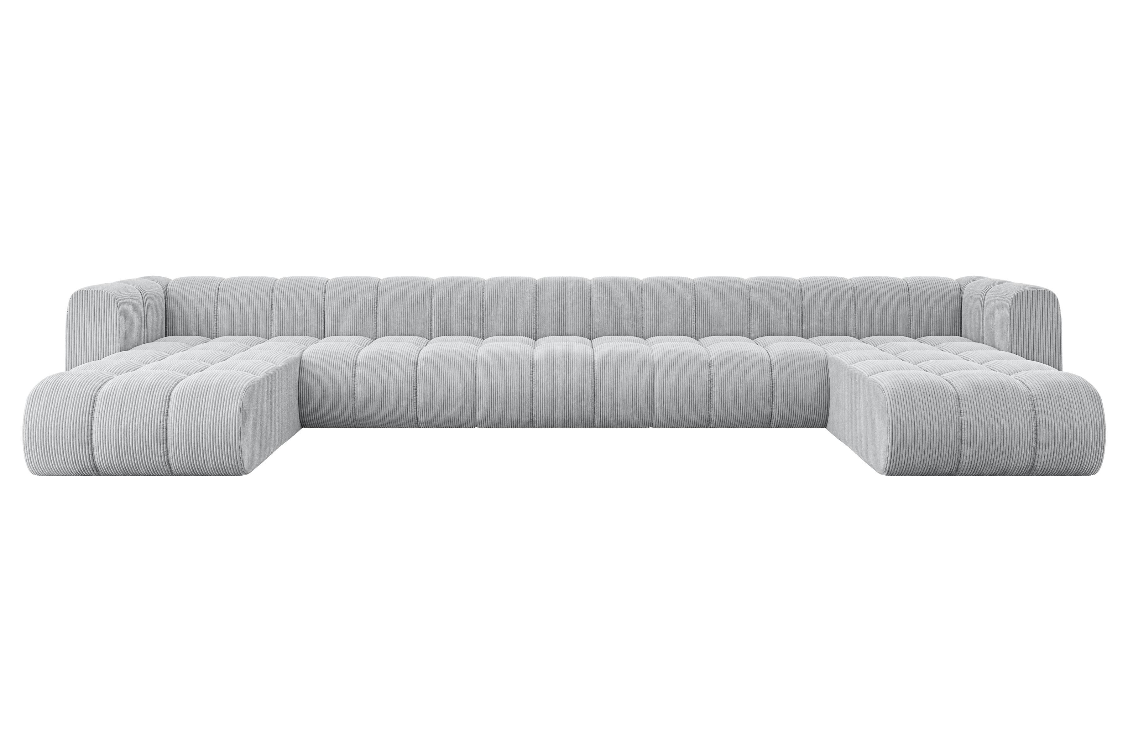 WOHNLANDSCHAFT modulares Sofa Joren-U3 - 501x177x70 cm Grau - Grau, Holzwerkstoff/Textil (501/70/177cm) - ALTDECOR