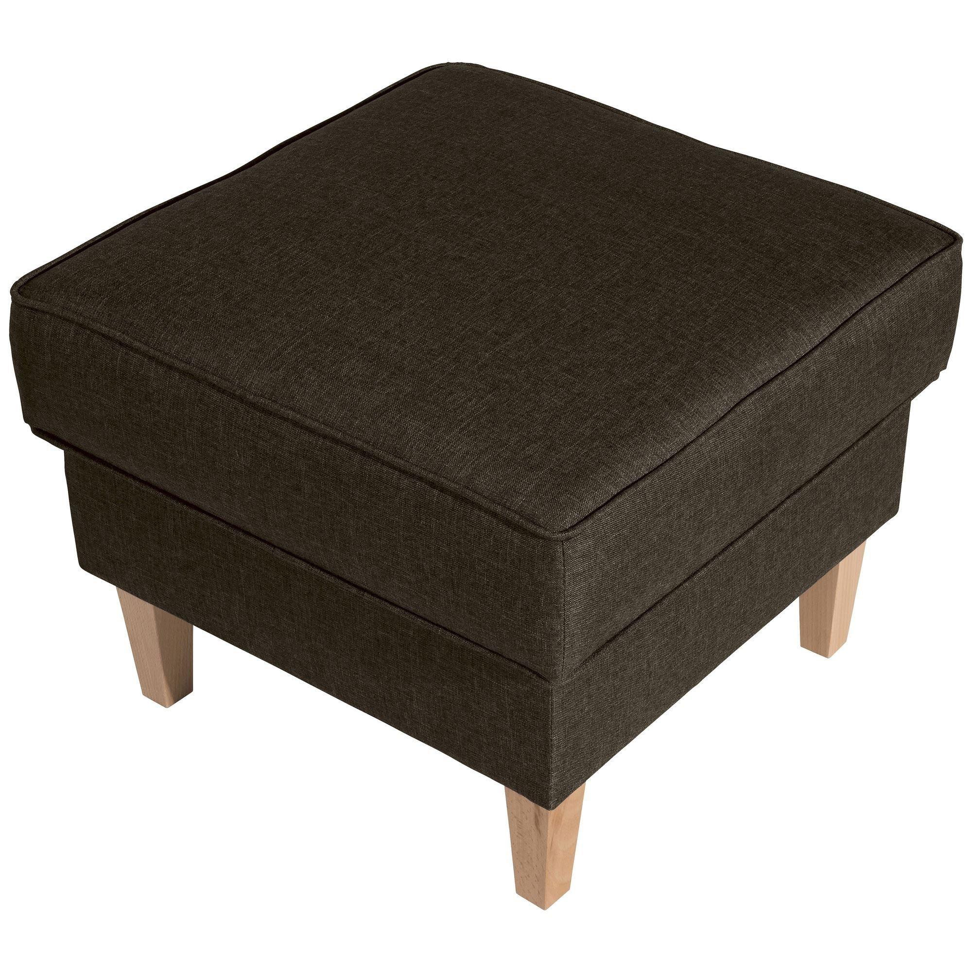 HOCKER Karlen Bezug Flachgewebe Buche natur / sahara - Buchefarben/Sahara, Kunststoff (53/45/53cm) - 58aufmkessel