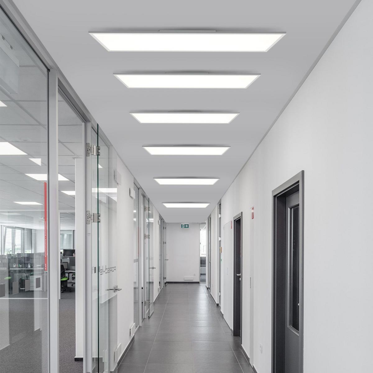 LED-DECKENLEUCHTE Landshut 100/25/4.5 cm - Weiß, Metall (100/25/4.5cm) - Nettlife