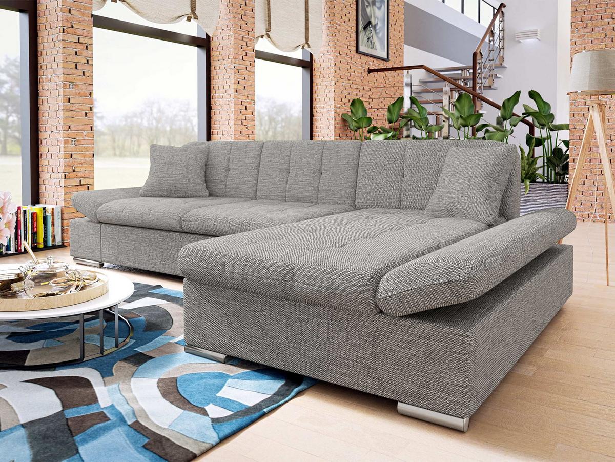 ECKSOFA Montana, Seite: Rechts - Grau, Holz/Textil (278/161cm) - MIRJAN24