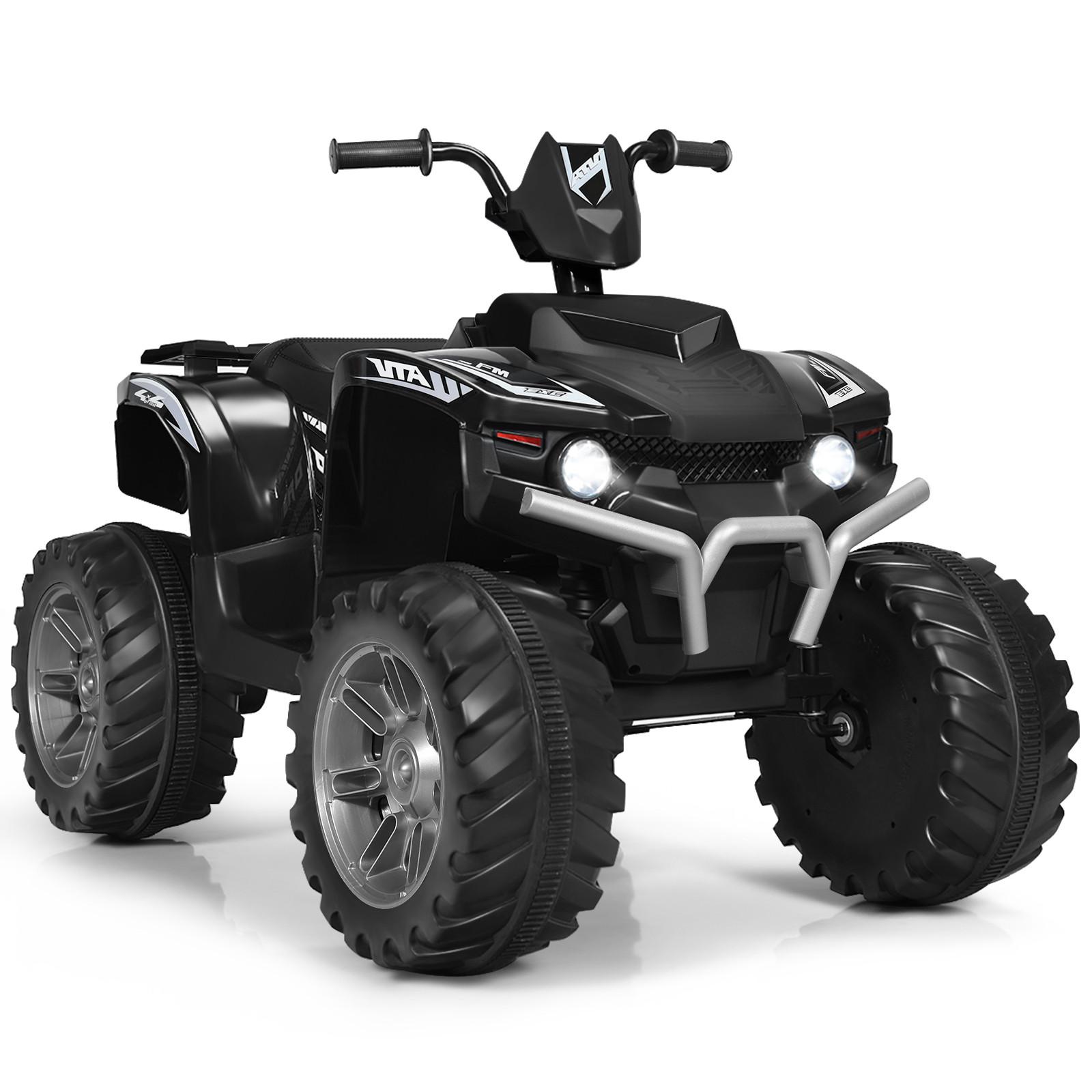 KINDERQUAD 12V Elektro Schwarz - Schwarz, Kunststoff (104/74/67cm) - COSTWAY