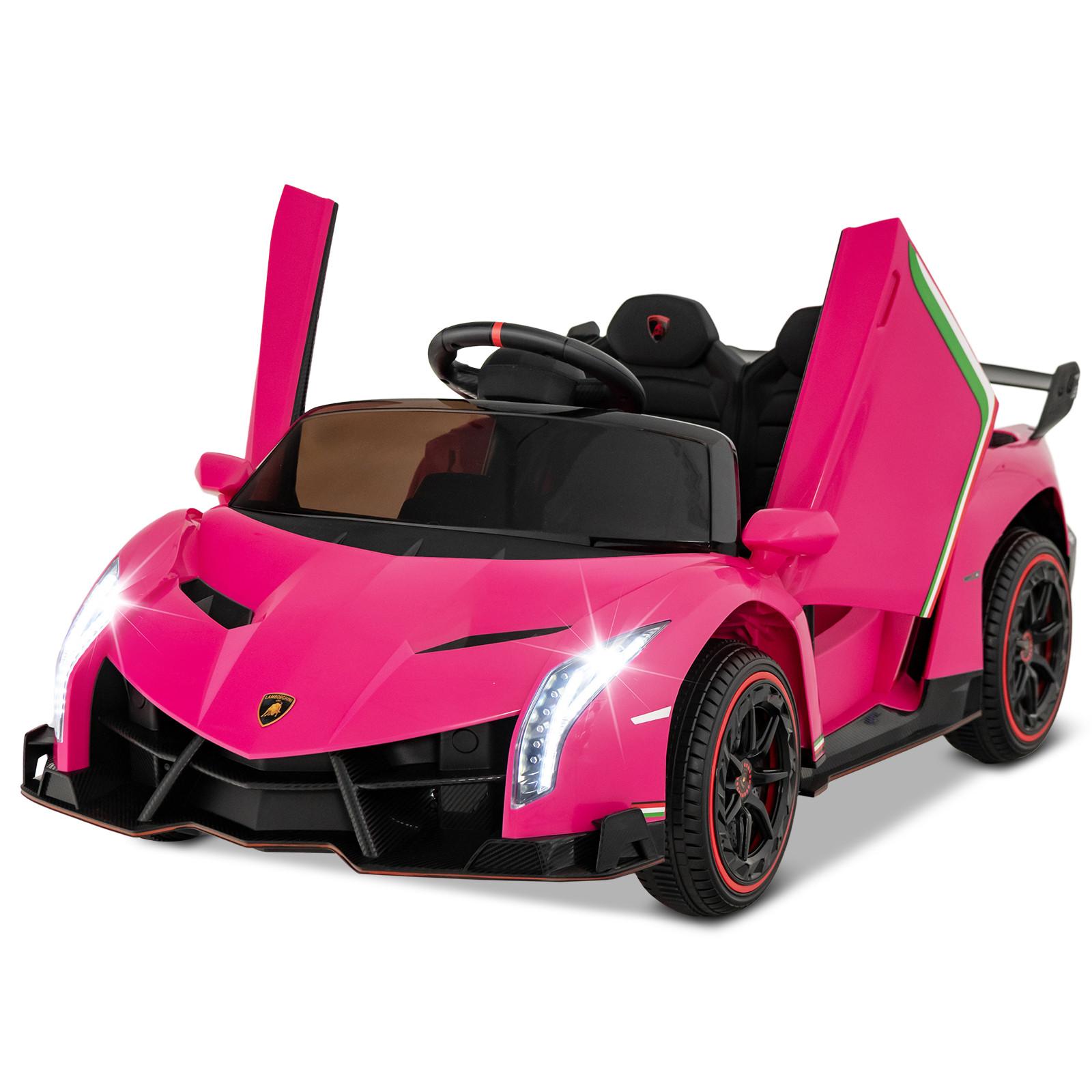 ELEKTROAUTO Lamborghini für Kinder Rosa - Pink, Kunststoff (111/45/61cm) - COSTWAY
