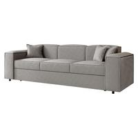 SCHLAFSOFA Santos Boucle - Schwarz/Grau, Holzwerkstoff/Kunststoff (252/79/88cm) - MIRJAN24