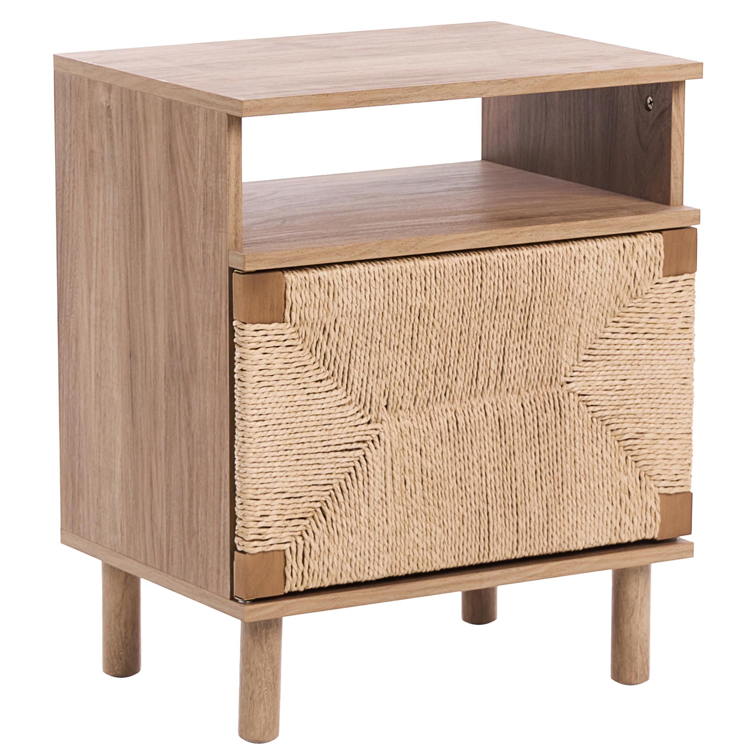 NACHTTISCH Hellbraun Bondi - Hellbraun, Holzwerkstoff (36/49/54cm) - Beliani