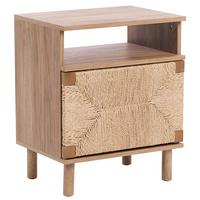 NACHTTISCH Hellbraun Bondi - Hellbraun, Holzwerkstoff (36/49/54cm) - Beliani