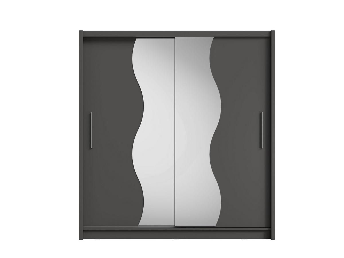 KLEIDERSCHRANK Graphit 204/215/62 - Graphitfarben, Holzwerkstoff (204/215/62cm) - RAUMHIRSCH FURNITURE