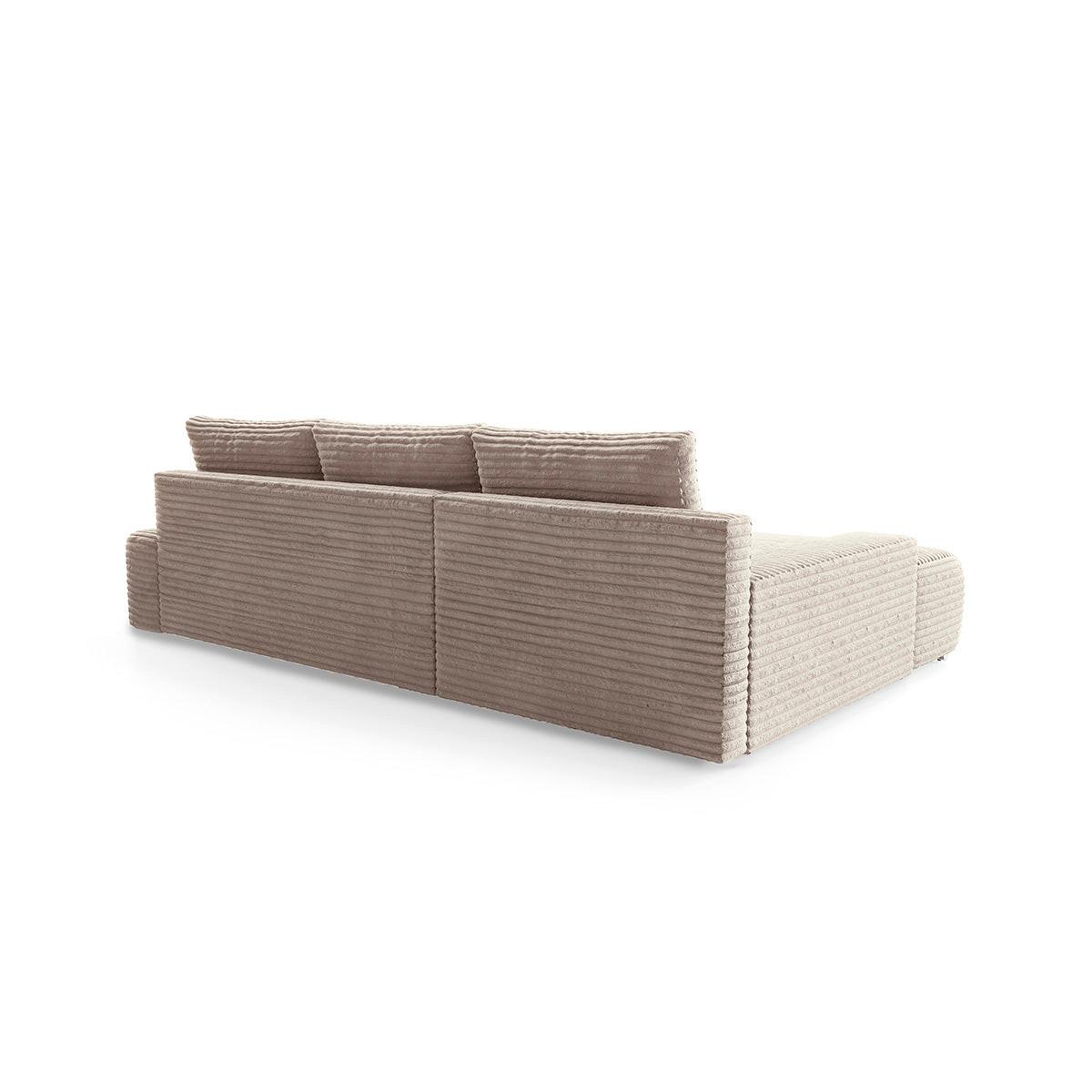 ECKSOFA Ivana 3 Sitzplätze Taupe - Taupe, Holz (265/172cm) - Petits-meubles