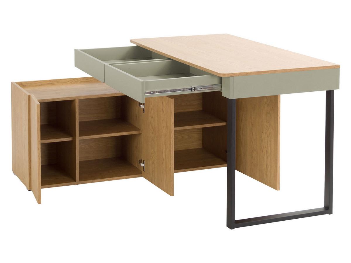 SCHREIBTISCH Luca LC10 - Schwarz/Grün, Holzwerkstoff (228/63/75cm) - MIRJAN24