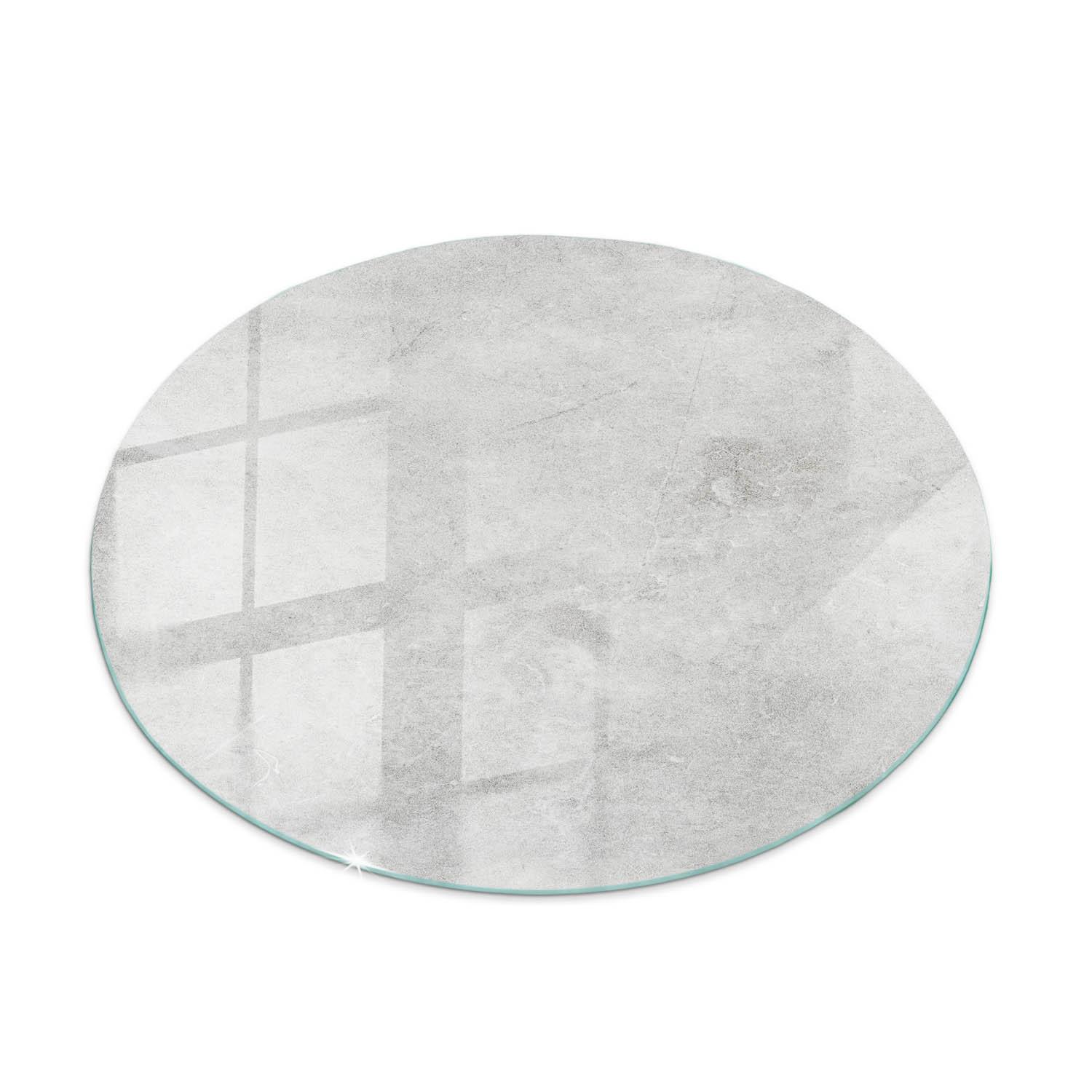 TISCHPLATTE fi60 cm Betonstruktur mit Kratzern - Hellgrau, Glas (0.4/60/60cm) - TULUP