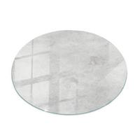 TISCHPLATTE fi60 cm Betonstruktur mit Kratzern - Hellgrau, Glas (0.4/60/60cm) - TULUP