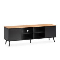 TV-ELEMENT Desi 2 türen schwarze Farbe - Schwarz, Holzwerkstoff (160/55/40cm) - VS Venta-stock