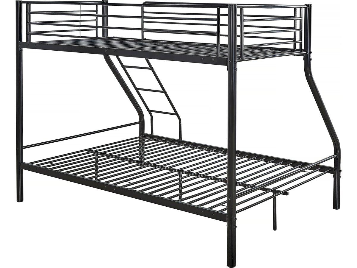 ETAGENBETT leo Schwarz - Schwarz, Metall (190/140cm) - Habitat Garten