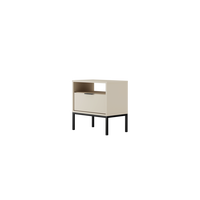 NACHTSCHRANK Austin 33/56,4/55 cm - Kaschmir/Schwarz, Holzwerkstoff (33/56/55cm) - RAUMHIRSCH FURNITURE