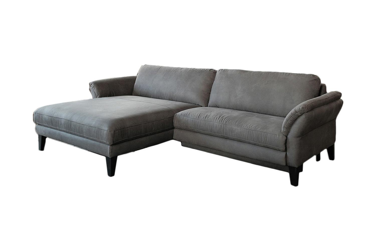 ECKSOFA MIT MOTORISCHER RELAXFUNKTION MALTA Grau Webstoff Relaxfunktion - Schwarz/Grau, Buchenholz/Textil (302/175cm) - KAWOLA