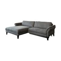 ECKSOFA MIT MOTORISCHER RELAXFUNKTION MALTA Grau Webstoff Relaxfunktion - Schwarz/Grau, Buchenholz/Textil (302/175cm) - KAWOLA