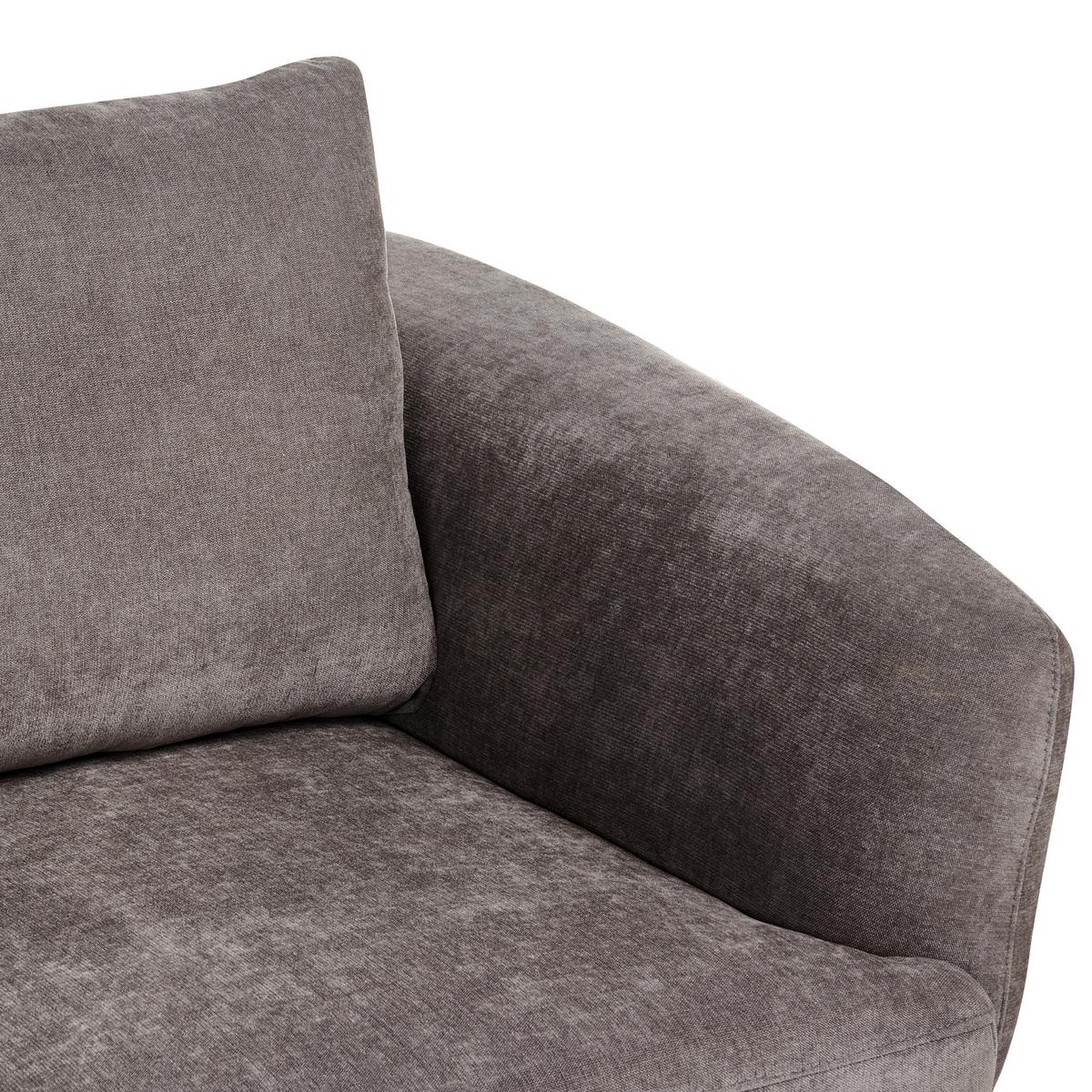 2-SITZER-SOFA Chenillegewebe Taupe Kjaer - Taupe, Textil (155/100/100cm) - Beliani