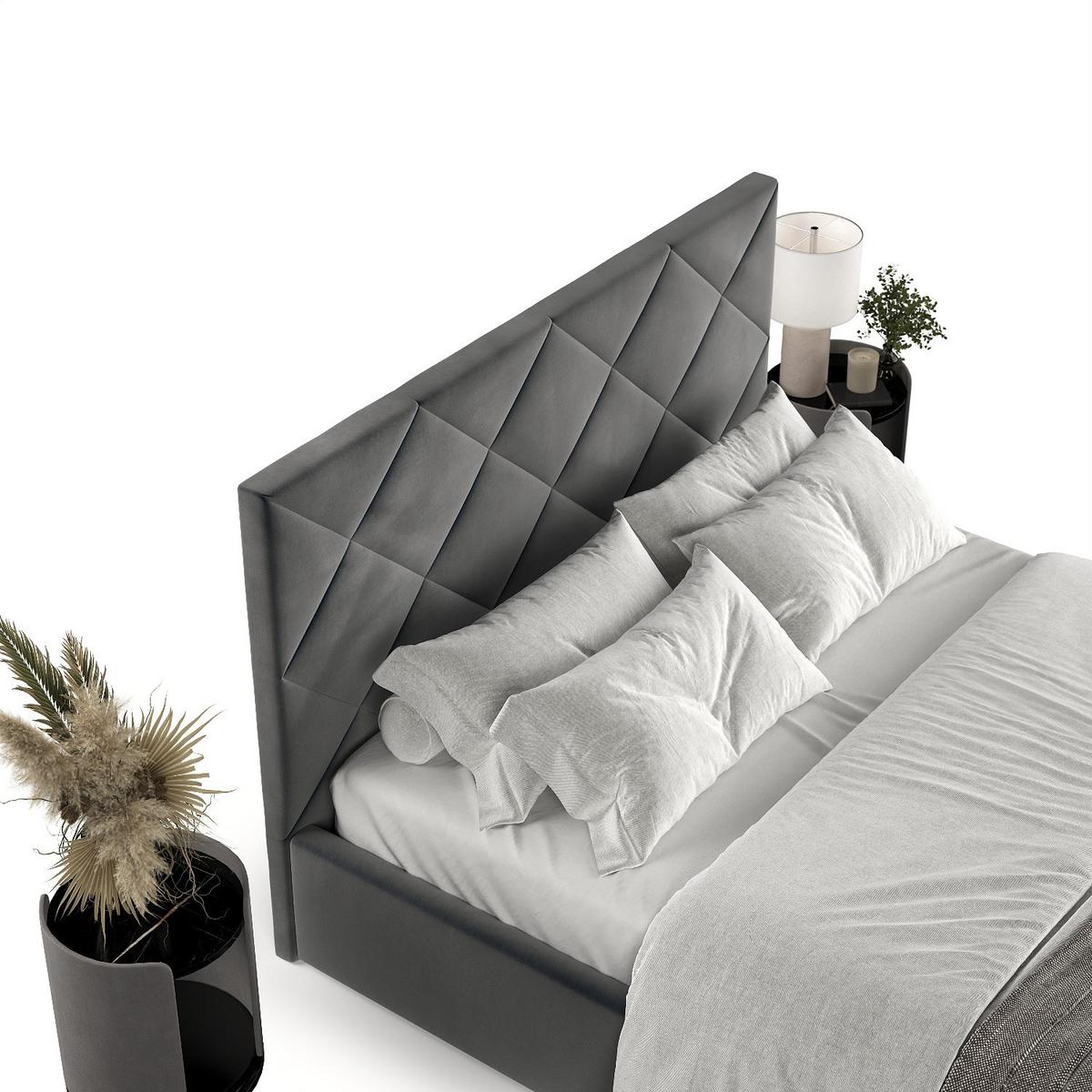 POLSTERBETT Torno 160/200 cm Anthrazit im Paros Stoff - Anthrazit/Schwarz, Holz/Holzwerkstoff (160/200cm) - AltaBeds