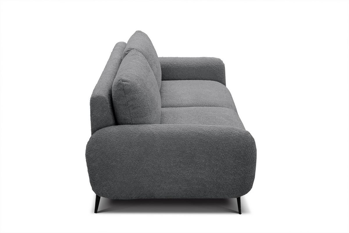 SOFA FEBE 2-Sitzer, dunkelgrau - Dunkelgrau/Schwarz, Holz/Textil (160/82/96cm) - Wozimo