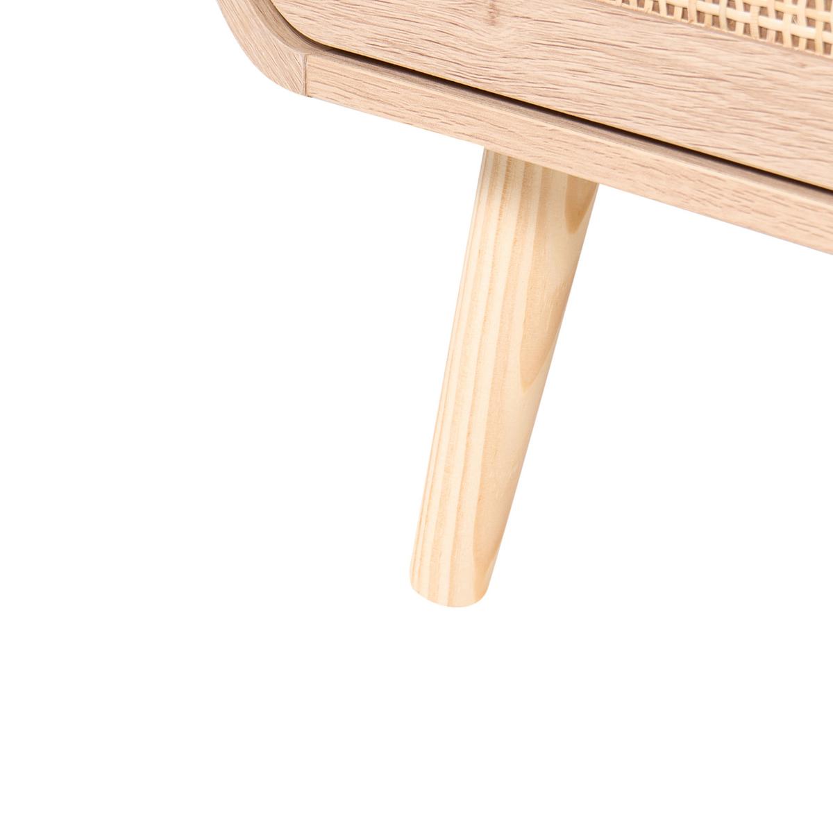 NACHTTISCH mit 2 Schubladen Hellbraun Scone - Hellbraun, Holzwerkstoff (55/56/38cm) - Beliani
