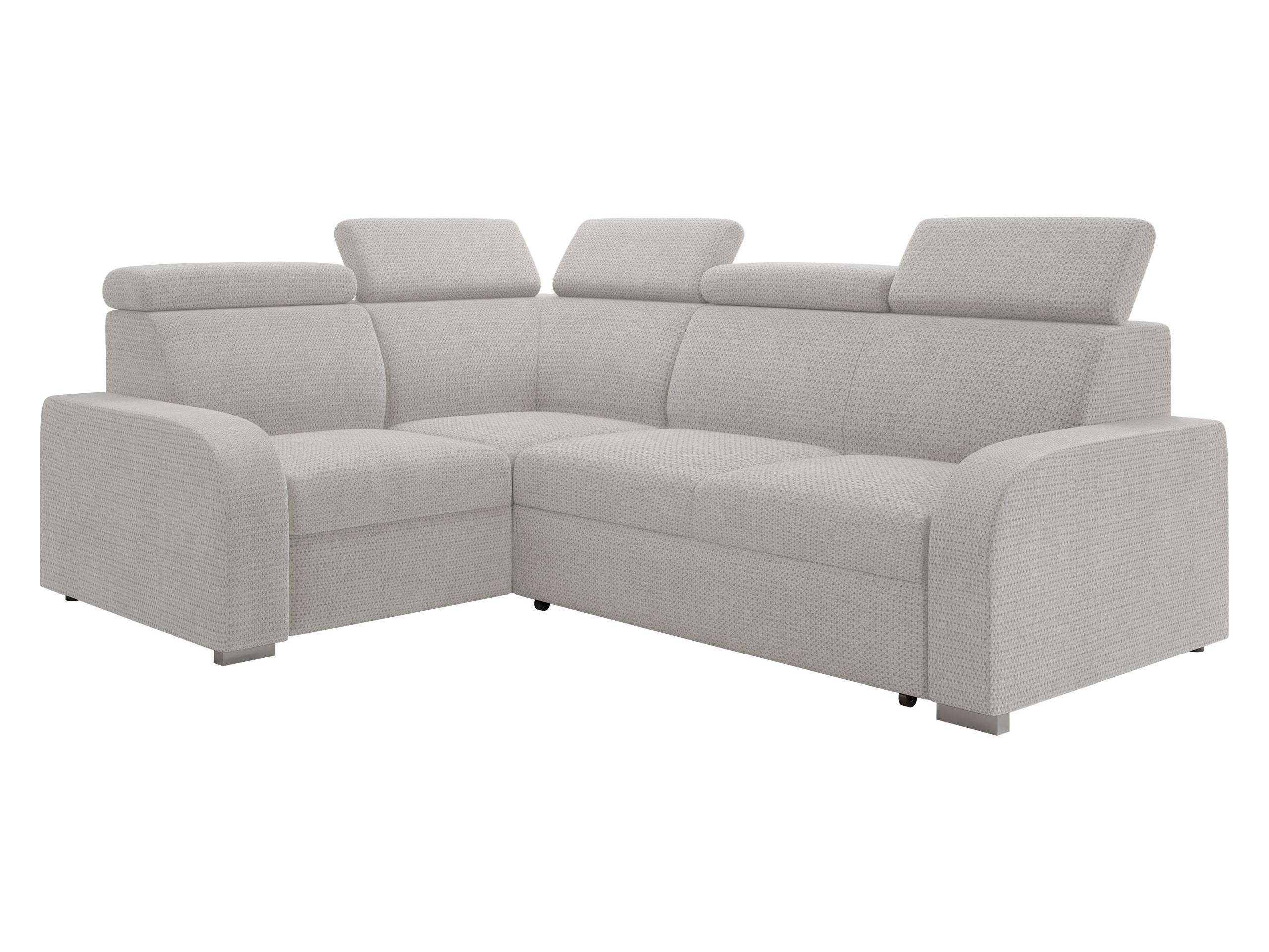 ECKSOFA Oslo 2rR1 80 - Silberfarben/Hellgrau, Holz/Kunststoff (250/200cm) - MIRJAN24