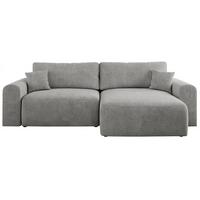 ECKSOFA NELSON Hellgrau Struktur - Hellgrau/Schwarz, Kunststoff/Textil (274/152cm) - MKS