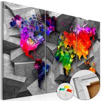 PINNWANDBILDER Bunt 120/80 cm - Multicolor/Grau, Naturmaterialien/Textil (120/80cm) - KUNSTLOFT