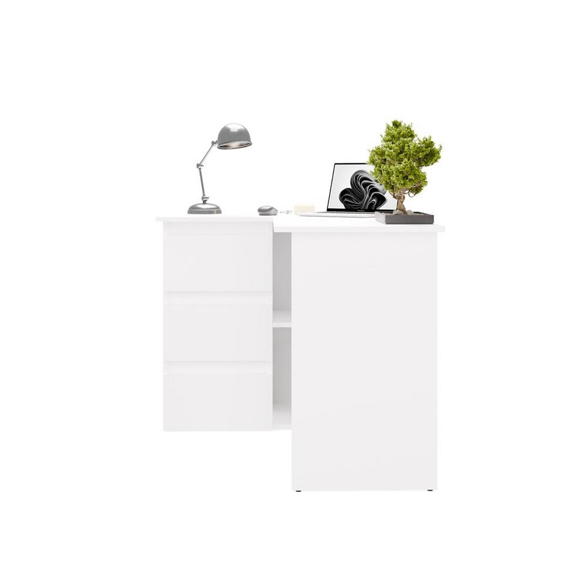 SCHREIBTISCH Weiß 120/75/49 - Weiß, Holzwerkstoff (90/50/75cm) - RAUMHIRSCH FURNITURE