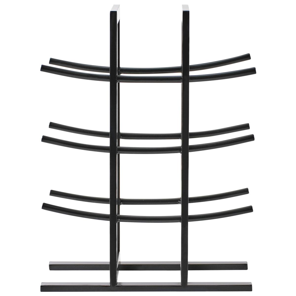 WEINREGAL Metall Schwarz Monaghan - Schwarz, Metall (30/40/15cm) - Beliani