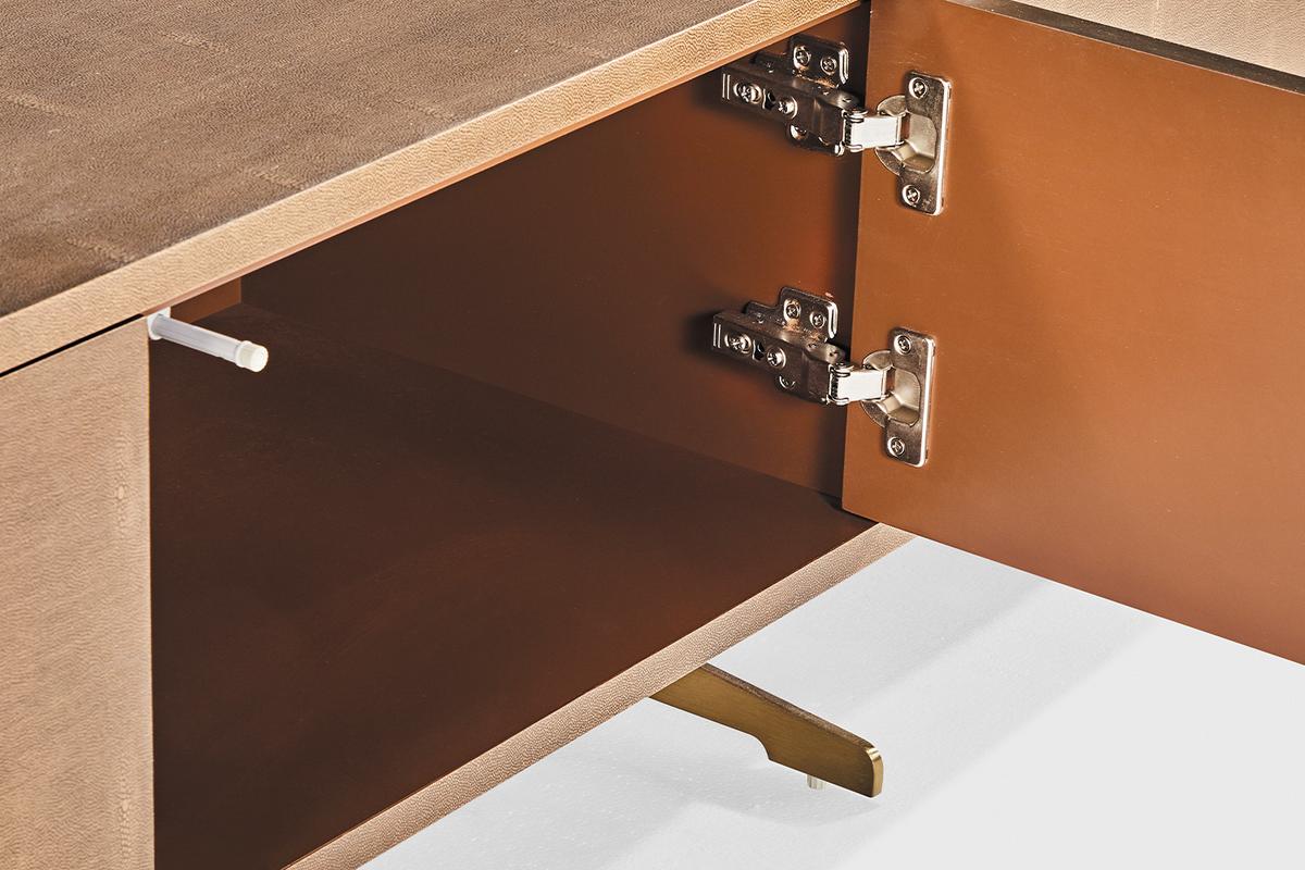 LOWBOARD GALA Gold Holz - Goldfarben, Holz/Metall (200/42/40cm) - KAWOLA