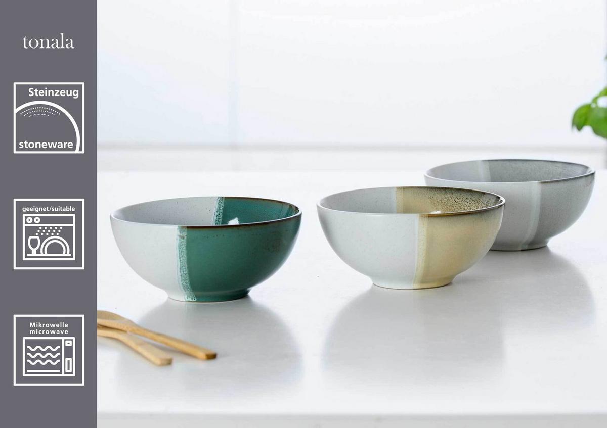 POKE BOWLSCHALEN Tonala Beige ø 17,5 cm 3er Set - Beige, Keramik (17.5cm) - Ritzenhoff Breker