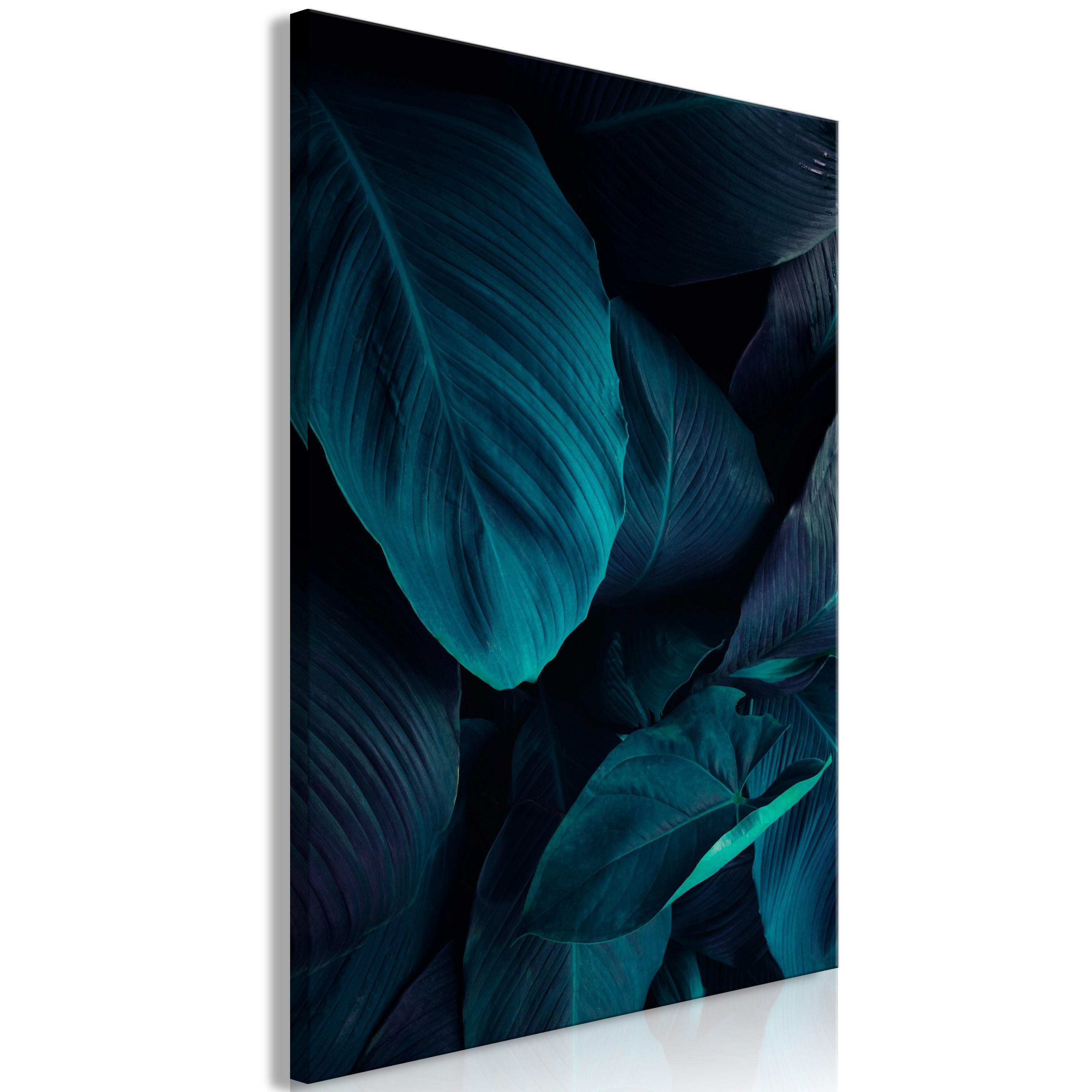 KUNSTDRUCK Schwarz 60/40 cm - Schwarz/Grün, Textil (60/40cm) - KUNSTLOFT