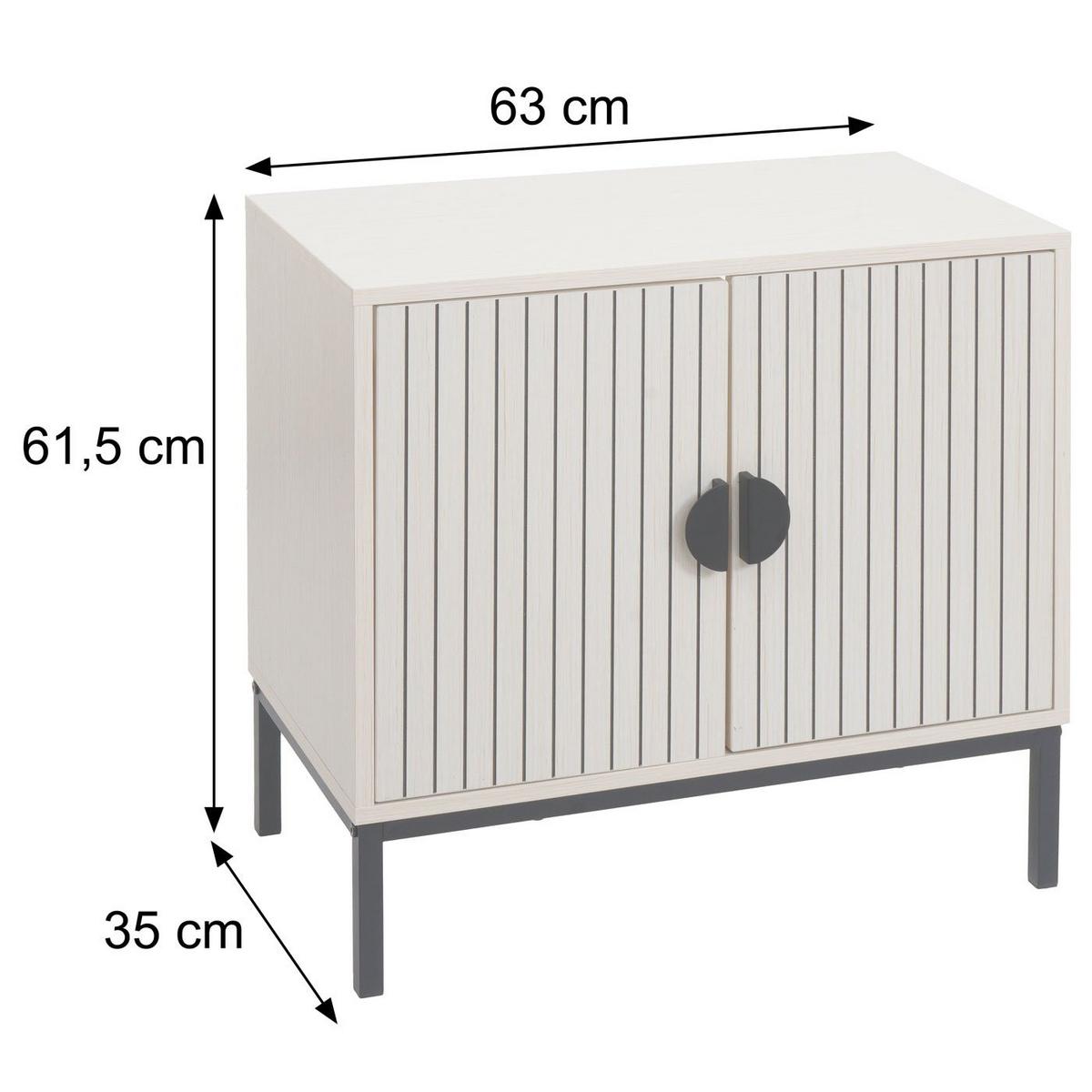WASCHBECKENUNTERSCHRANK Beige - Beige, Metall (63/61/35cm) - MCW