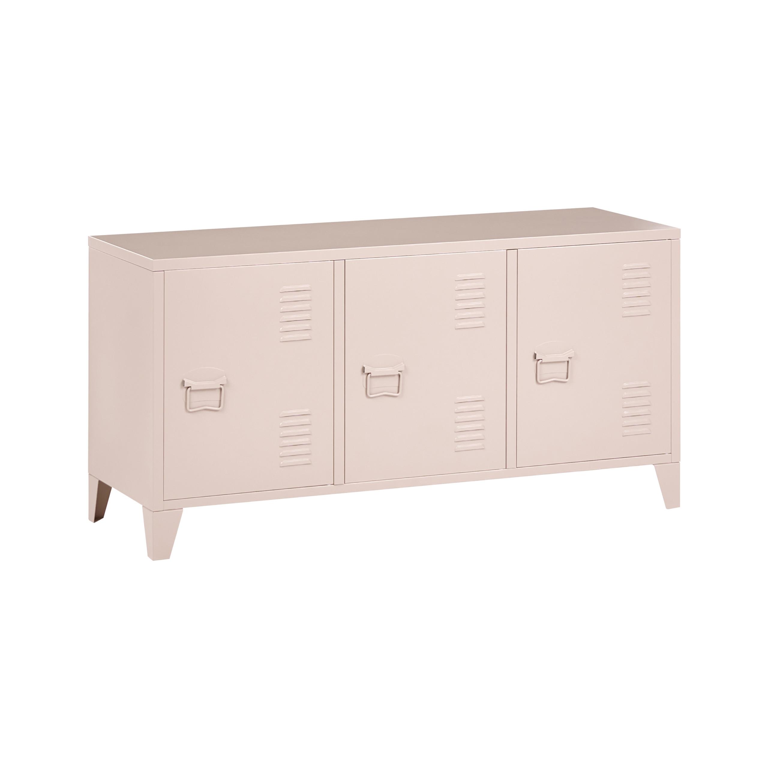 BÜROSCHRANK Metall Beige Cardiff - Beige, Metall (120/60/40cm) - Beliani