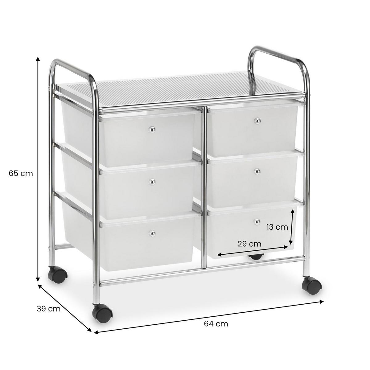 BADROLLWAGEN GINA transparent - Transparent, Kunststoff/Metall (64/65/39cm) - IDIMEX