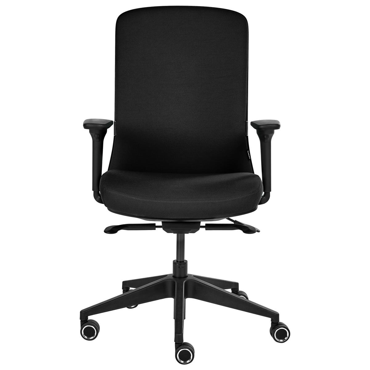 BÜROSTUHL Stoff Schwarz Kamilon - Schwarz, Textil (60/98/65cm) - Beliani