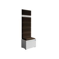 GARDEROBEN-SET Grawis 60 IV - Silberfarben/Braun, Holzwerkstoff/Kunststoff (64.5/45/34cm) - MIRJAN24