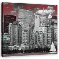 WANDBILD städte und architektur grau - Grau, Textil (30/30cm) - Feeby