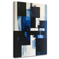 LEINWANDBILD 3D und geometrisch 30x45cm - Blau, Textil (30/45cm) - Feeby