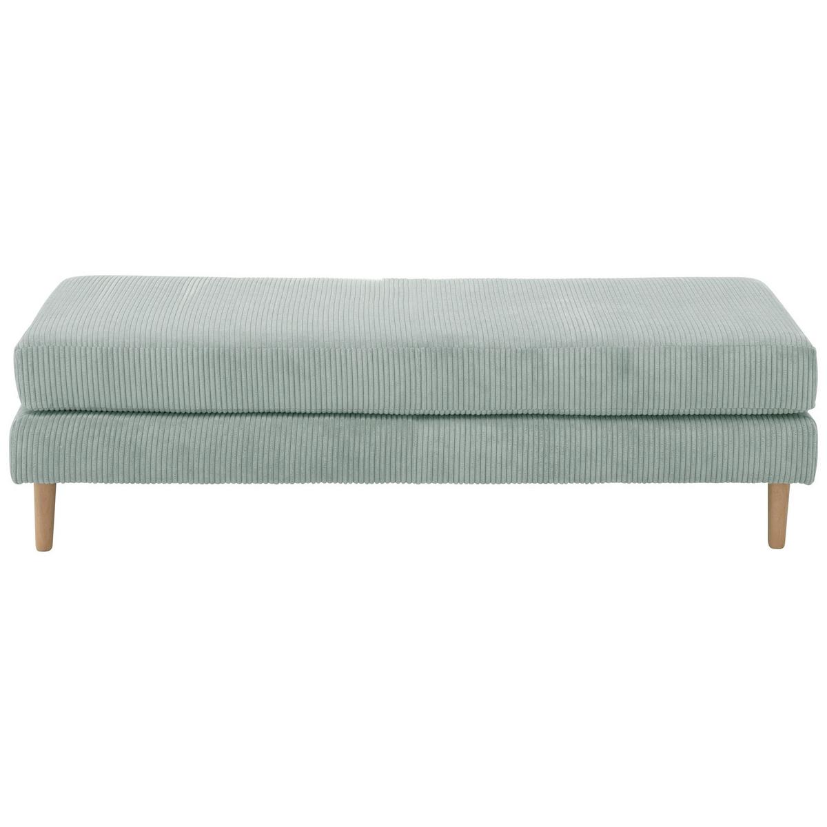 HOCKERBANK Kaylynn Cordstoff silber - Silberfarben, Kunststoff (170/45/71cm) - 58aufmkessel