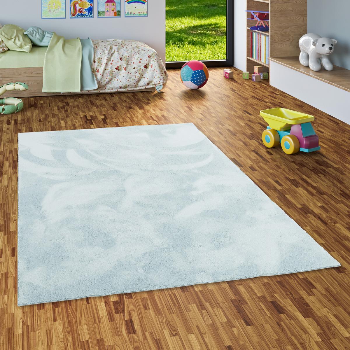 KINDER SUPER SOFT FELLTEPPICH PEARL KIDS - Blau, Textil (120/170cm) - Pergamon