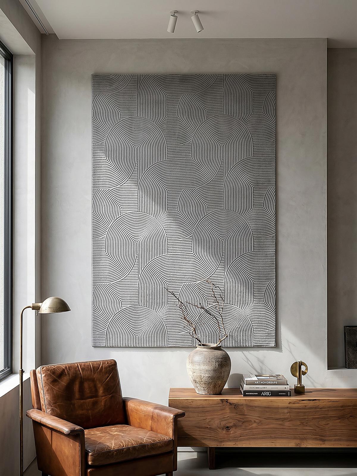 KURZFLORTEPPICH Antirutsch Geometrisch DALAR Polypropylen Grau 120 x 160 cm - Grau, Textil (120/160cm) - KADIMA DESIGN