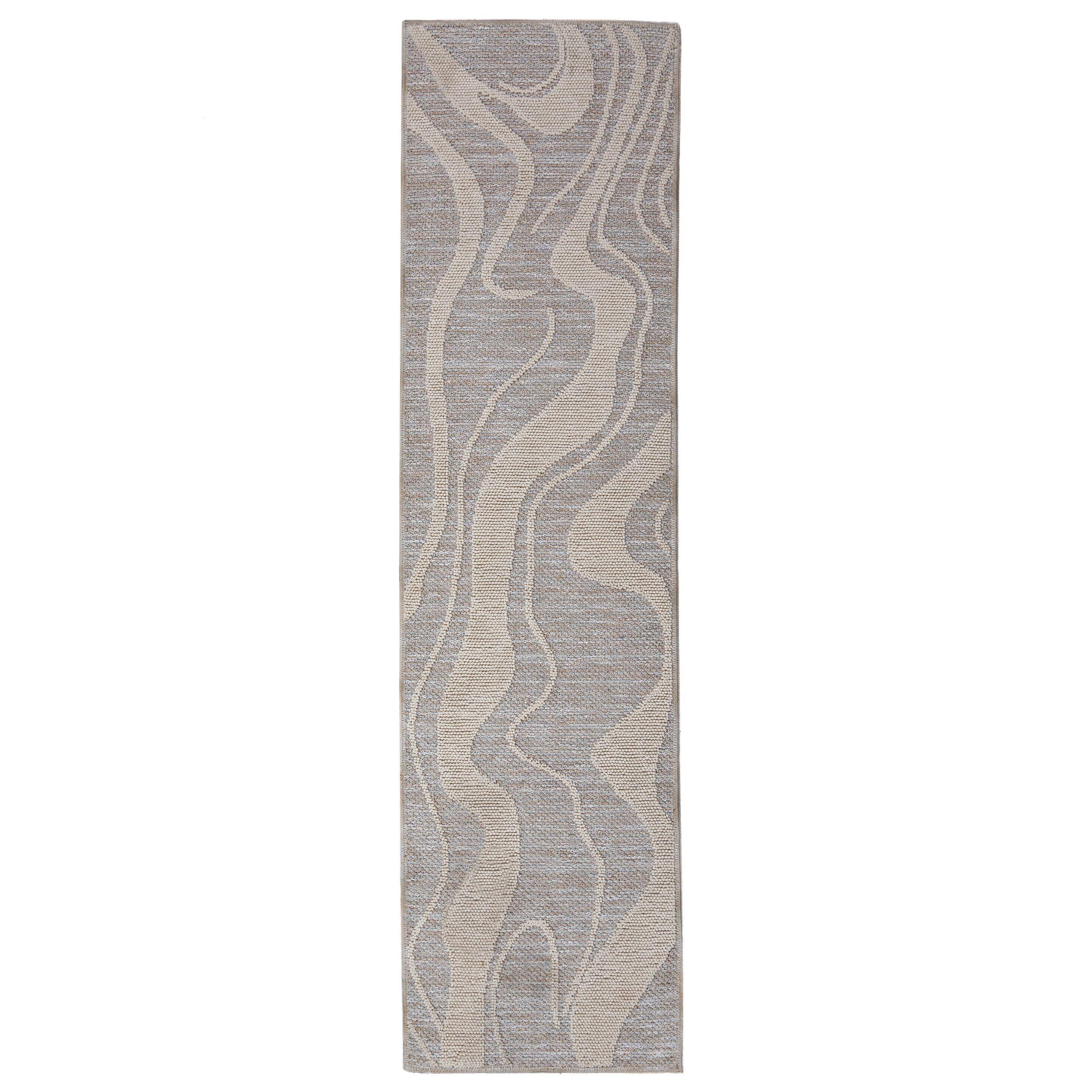 TEPPICH Waschbar LEAM, abstrakt, Grau, 78 x 230 cm - Grau, Textil (230/78cm) - KADIMA DESIGN