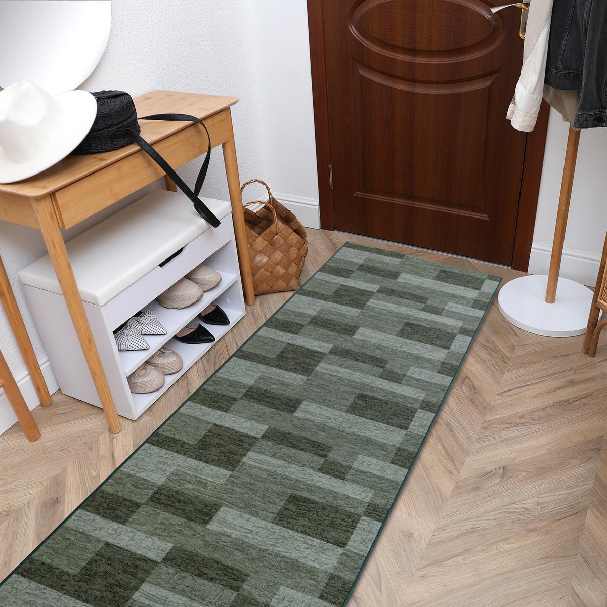 LÄUFER Antirutsch ICONA 100/160 cm - Pastellgrün, Textil (100/160cm) - rugsX