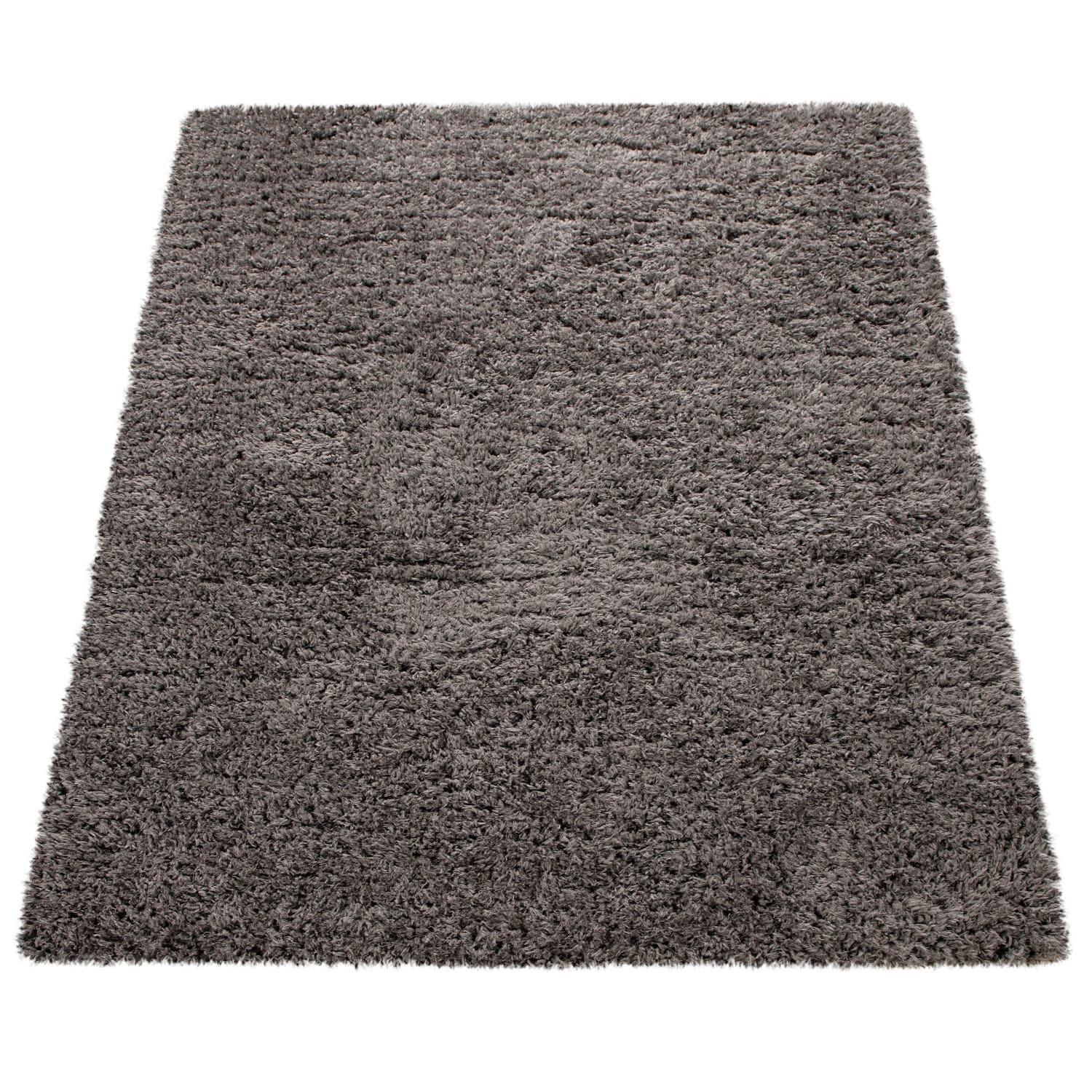 HOCHFLORTEPPICH, einfarbig, Florhöhe 70 mm, Anthrazit, 80 x 150 cm - Anthrazit, Textil (150/80cm) - KADIMA DESIGN