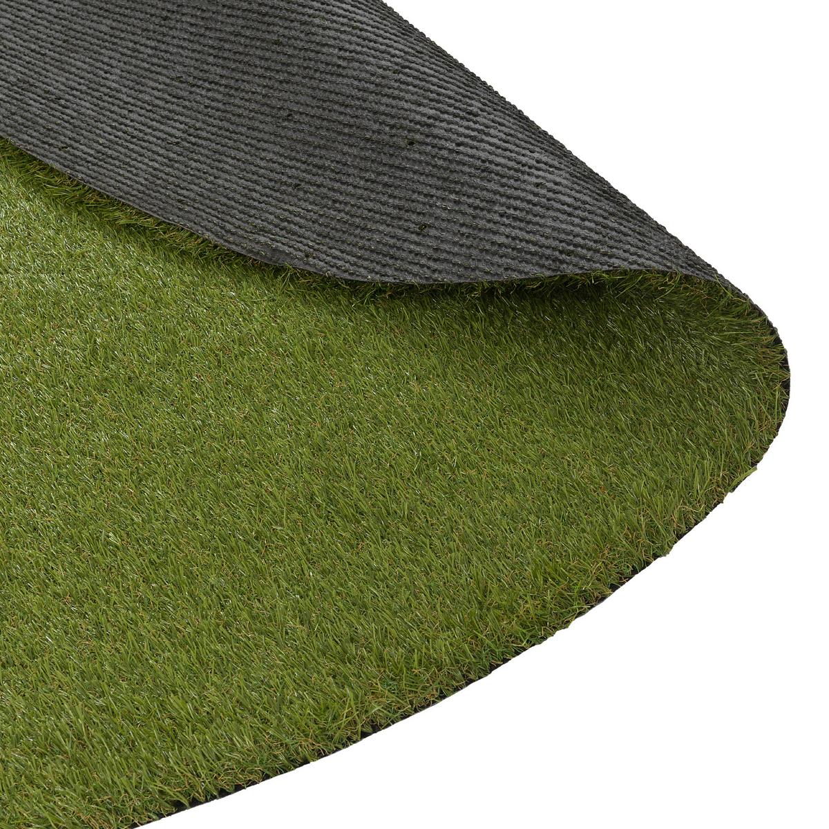 LUXUS KUNSTRASEN RASENTEPPICH CHELSEA RUND - Grün, Textil (100/100cm) - Snapstyle