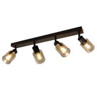 DECKENSTRAHLER Erickson 56/19/15 cm - Schwarz, Metall (56/19/15cm) - Nettlife