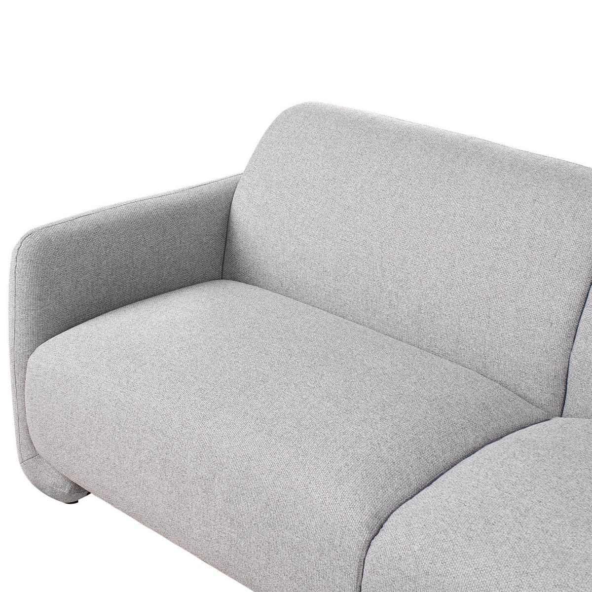 3-SITZER-SOFA Stoff Grau Saland - Grau, Textil (202/82/82cm) - Beliani