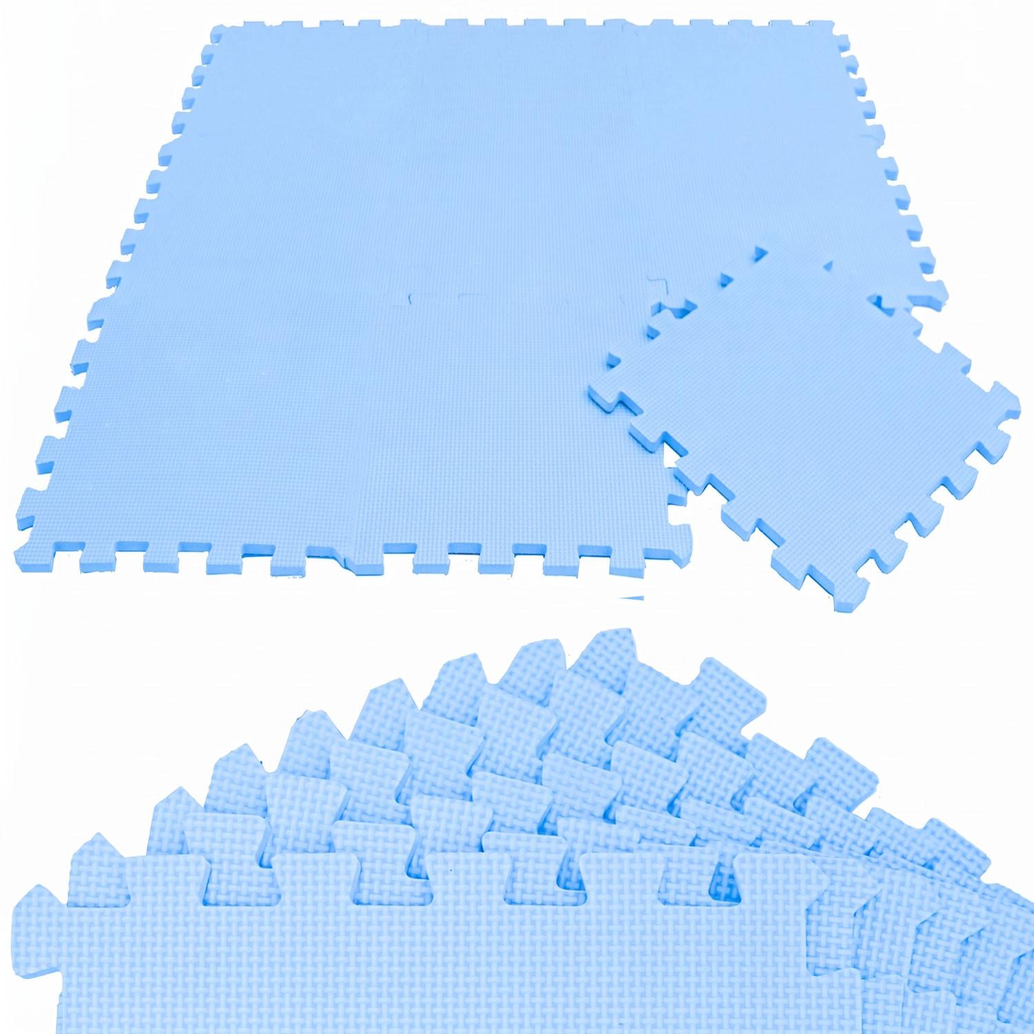 SPIELMATTE ab Null 90 cm Baby Puzzlematte Hellblau - Blau, Kunststoff (30/30cm) - Littletom