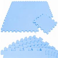 SPIELMATTE ab Null 90 cm Baby Puzzlematte Hellblau - Blau, Kunststoff (30/30cm) - Littletom