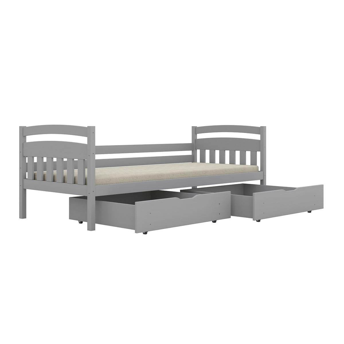BETT 90/200 Tosia Grau - Grau, Holz (90/200cm) - Petits-meubles